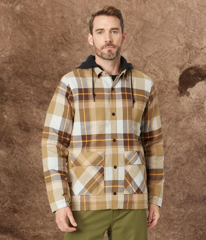 Volcom mens Field Insulated Flannel Hooded Snowboard Shirt Jacket - Image 3